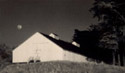 White Barn and Moon